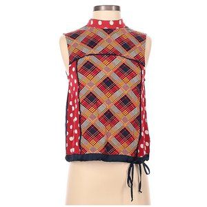 Tiny Evelyn Mock Neck Sleeveless Blouse Size L